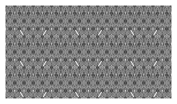 Geometric diamond pattern with intricate ethnic line art ornament