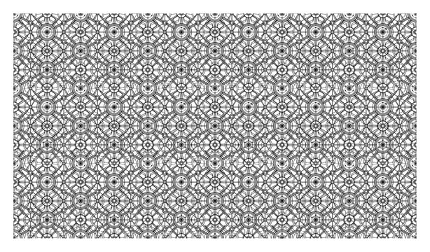 Sacred geometry mandala pattern with intricate circular ornaments and floral symmetry