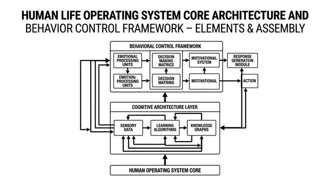 Human life operating system architecture block diagram.