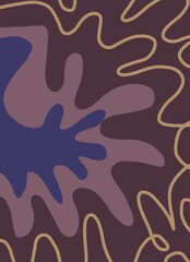 Abstract image for printing. Picture for modern interiors. The picture is painted by hand on a tablet. © neurostructure