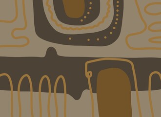 Abstract image for printing. Picture for modern interiors. The picture is painted by hand on a tablet. © neurostructure