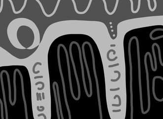 Abstract image for printing. Picture for modern interiors. The picture is painted by hand on a tablet. © neurostructure