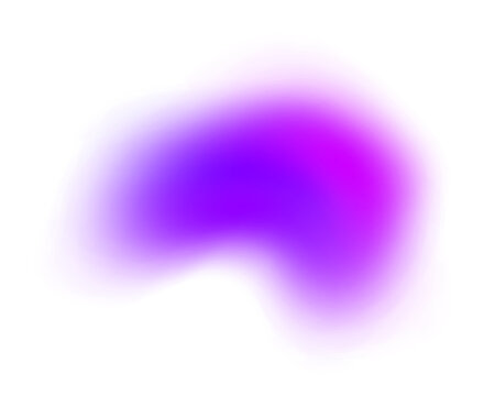 Purple gradient abstract shape on white background  vibrant color design element transparent background