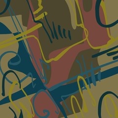 Abstract image for printing. Picture for modern interiors. The picture is painted by hand on a tablet. © neurostructure