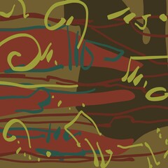 Abstract image for printing. Picture for modern interiors. The picture is painted by hand on a tablet. © neurostructure