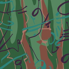 Abstract image for printing. Picture for modern interiors. The picture is painted by hand on a tablet. © neurostructure