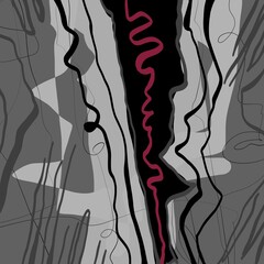 Abstract image for printing. Picture for modern interiors. The picture is painted by hand on a tablet. © neurostructure