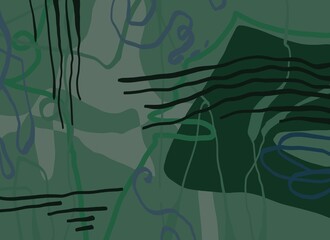 Abstract image for printing. Picture for modern interiors. The picture is painted by hand on a tablet. © neurostructure