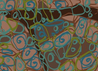 Abstract image for printing. Picture for modern interiors. The picture is painted by hand on a tablet. © neurostructure