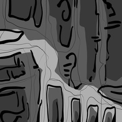 Abstract image for printing. Picture for modern interiors. The picture is painted by hand on a tablet. © neurostructure