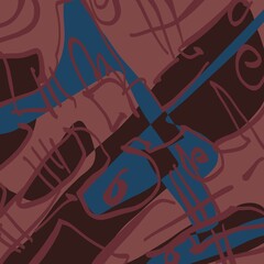 Abstract image for printing. Picture for modern interiors. The picture is painted by hand on a tablet. © neurostructure
