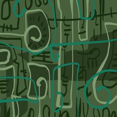 Abstract image for printing. Picture for modern interiors. The picture is painted by hand on a tablet. © neurostructure