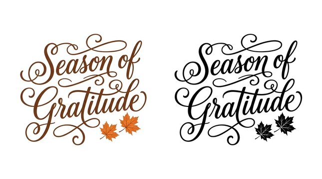 Season of gratitude graphic design