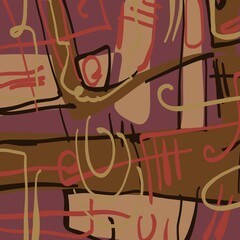 Abstract image for printing. Picture for modern interiors. The picture is painted by hand on a tablet. © neurostructure