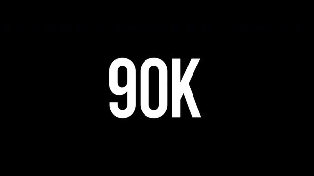 Creative 90k title animation loop video showing glowing white neon lines tracing bold text characters with a smooth dolly out transition on a black background