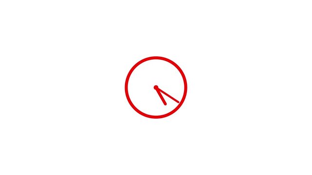 clean and modern clock icon animation representing time, countdown, deadline, schedule, and time management. Designed in a minimalist style with smooth motion, ideal for 4 k. video...