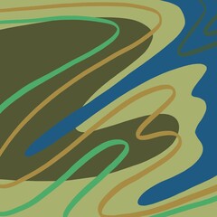 Abstract image for printing. Picture for modern interiors. The picture is painted by hand on a tablet. © neurostructure