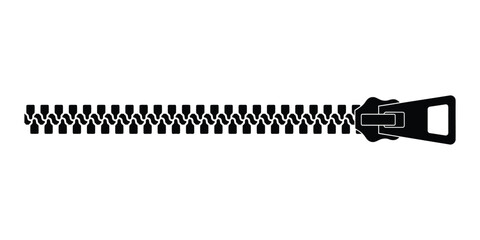 Black zipper icon with handle © designfactory