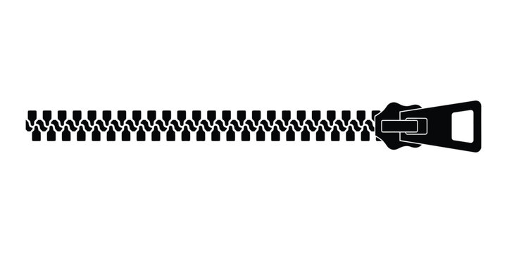 Black zipper icon with handle
