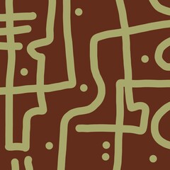 Abstract image for printing. Picture for modern interiors. The picture is painted by hand on a tablet. © neurostructure