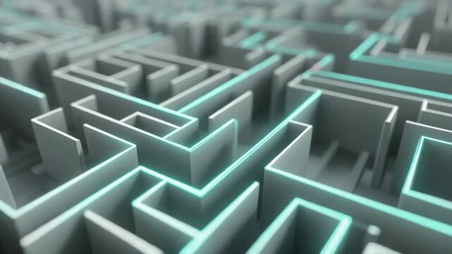 Abstract geometric pattern animation with dynamic lines and shapes