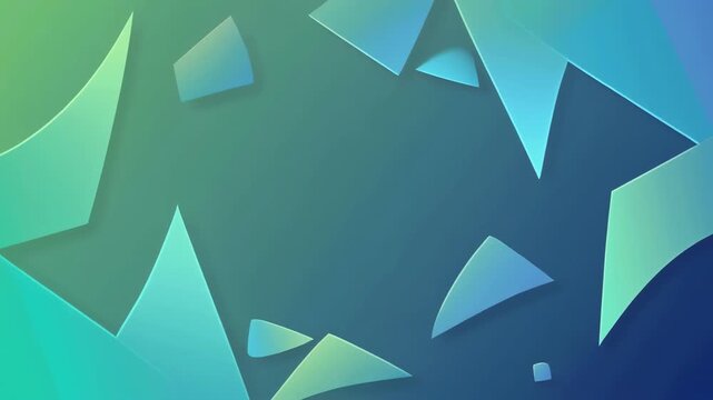 abstract geometric pattern animation with turquoise and teal shapes
