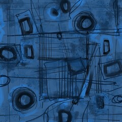 Abstract image for printing. Picture for modern interiors. The picture is painted by hand on a tablet. © neurostructure