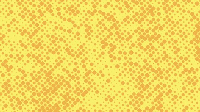 Pop art background with  orens polka dots and shapes.