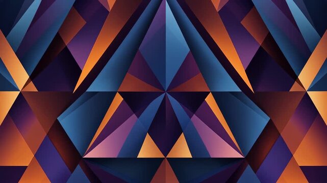 Abstract geometric pattern with shifting colors and shapes