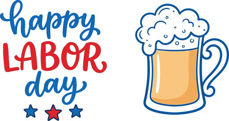 Happy labor day celebration with beer mug © NASIMA
