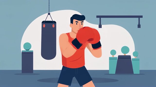 3d animation of man playing ping pong indoors animated sequence