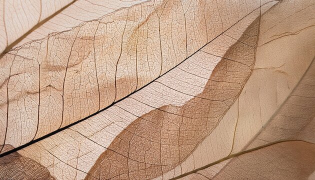 Nature Abstract Of Flower Petals Beige Transparent Leaves With Natural Texture As Natural Background Or Wallpaper Macro Texture Neutral Color Aesthetic Photo With Veins Of Leaf Botanical Design