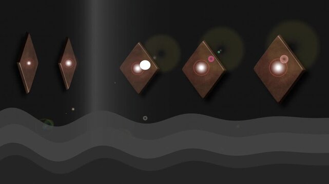 Dark Minimal Diamonds with Soft Light Animated Background