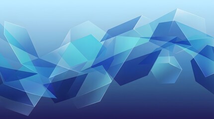 Fototapeta premium Abstract Blue Geometric Crystal Formation Background