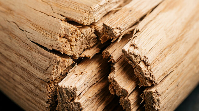 The Detailed Natural Grain And Texture Of A Cracked Ash Wood Baseball Bat In Studio