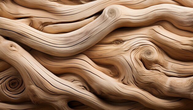 Light Knotty Driftwood Background