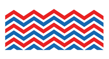 4th July Independence Day (United States) Red, White, Blue Chevron Pattern, Colorful Zig Zag Background, Geometric Vector Design isolated on White Background eps © MDBellal