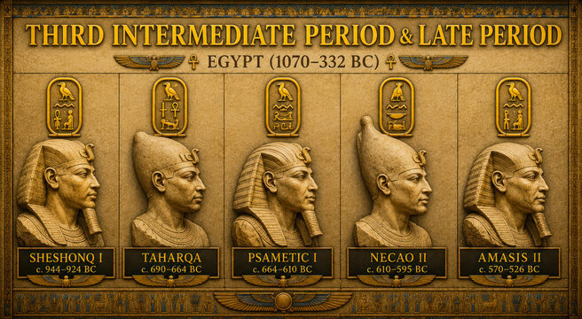 Third Intermediate Period and Late Period of Ancient Egypt Historical Poster