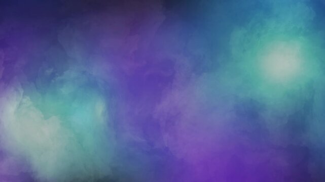 Abstract Blue Purple Nebula Cloud Motion Background with Glowing Light