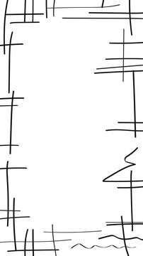 Playful doodle curvy abstract fast transition overlay looping background