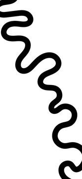Black wavy line on for design elements