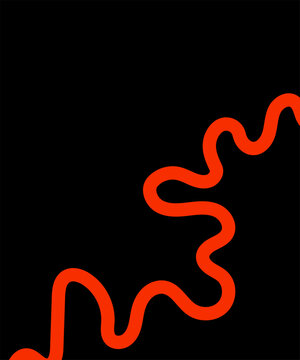 Red wavy line on vector graphic element