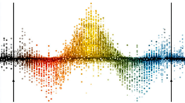 Colorful Data Visualization Reflection on Water with Scatter Plot and Regression Line