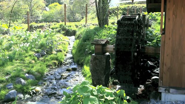 水車小屋と流れ