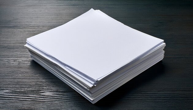stack of blank paper sheets cut out