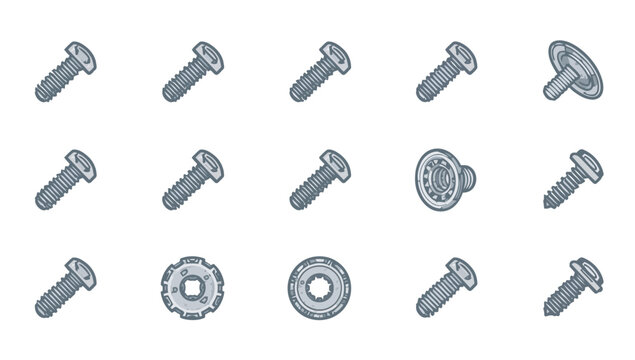 Collection of assorted metal screws.