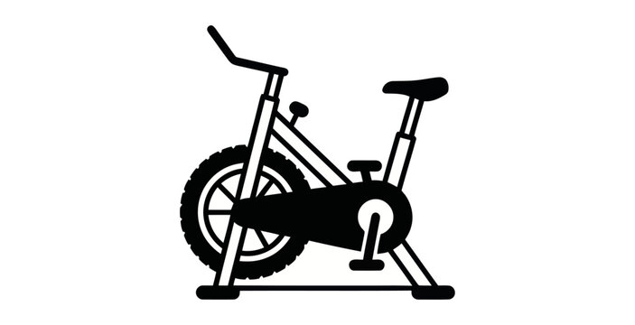 Stationary Exercise Bike Vector Icon