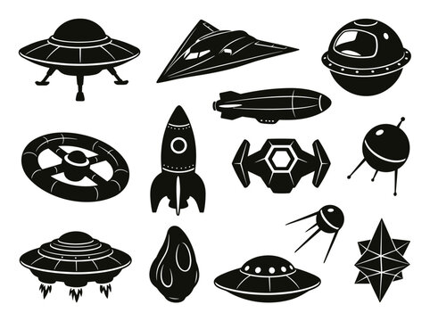 ufo icons setSilhouette of ufo and alien spaceship set, futuristic flying object collection isolated on white background





Silhouette of ufo and alien spaceship set, futuristic flying object coll

