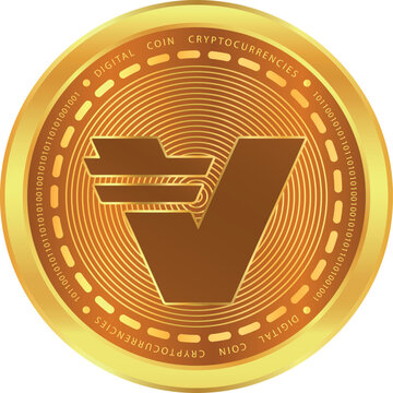 verasity-vra cryptocurrency logo illustrations on abstract background. 3d illustrations.