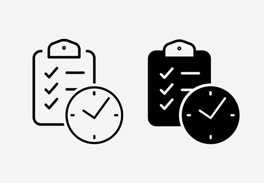 Test timer outline icon representing exams, assessments, deadlines, scheduling and time management. Ideal for education